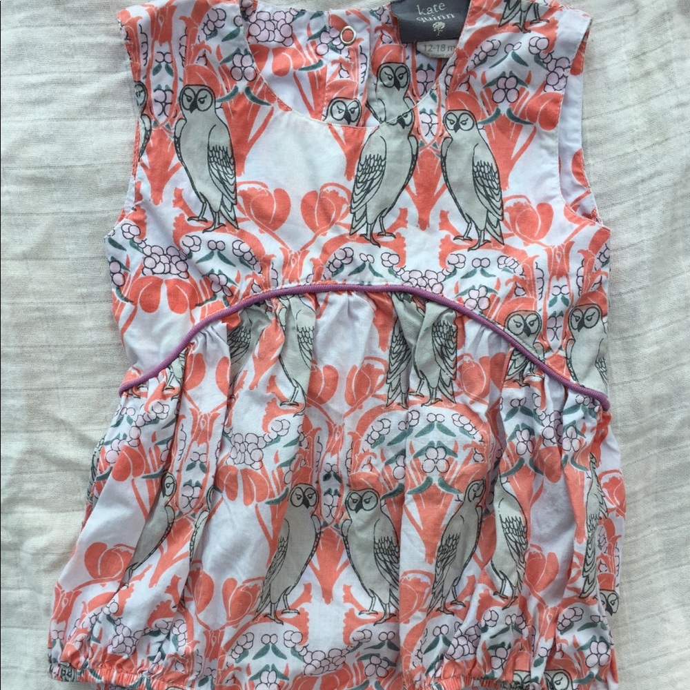 Kate Quinn Owl Bubble Suit Organic Cotton